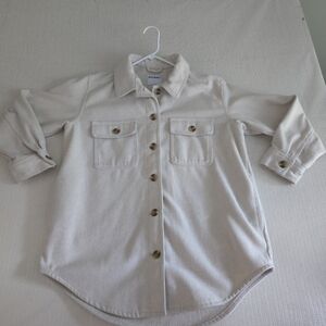 Old Navy Long Sleeve Soft Brushed Wool Utility Shacket Oatmeal Jacket Women's